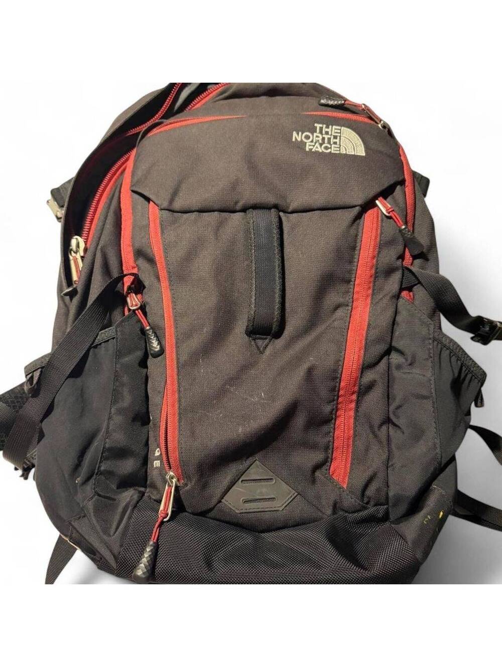 The North Face Black and Red Backpack w Laptop Compartment